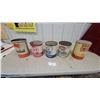 Image 1 : Mobiloil, Purity 99, White Rose, Roco Anti-Freeze and Shell X-100 Motor Oil Vintage Cans 1gallon 5x