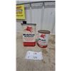 Image 1 : Vintage Mobiloil Outboard Motor Oil Tin and Mobil Freezone Methanol Anti-Freeze Can with Pegasus Lo