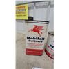 Image 2 : Vintage Mobiloil Outboard Motor Oil Tin and Mobil Freezone Methanol Anti-Freeze Can with Pegasus Lo