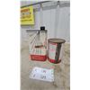 Image 6 : Vintage Mobiloil Outboard Motor Oil Tin and Mobil Freezone Methanol Anti-Freeze Can with Pegasus Lo