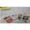 Image 4 : 4x Vintage Texaco Cans: Charcoal Lighter Fluid, Radiator Cleaner and Carburetor Cleaner, and More