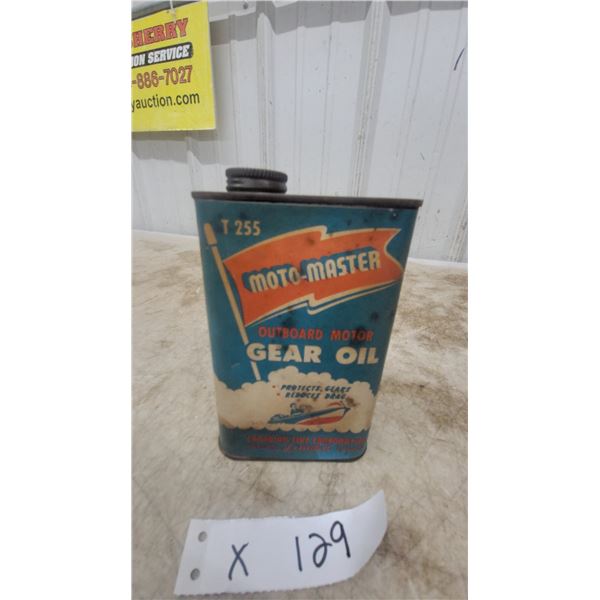 Vintage Moto-Master T 255 Outboard Motor Gear Oil Can, 16 Fluid Ounces, Canadian Tire Corporation