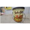 Image 3 : Vintage Jack & Jill Brand Peanut Butter Tin Pail with Wire Handle and Lid, Loblaw Groceterias