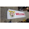 Image 1 : Texaco Farmers' Bonspiel Welcome Banner with Curling Logo 3'×9'