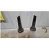 Image 2 : Vintage Imperial and Golden Rule Model 2000 Glass Oil Bottles with Metal Spouts 2x