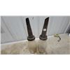 Image 3 : Vintage Imperial and Golden Rule Model 2000 Glass Oil Bottles with Metal Spouts 2x