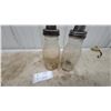 Image 4 : Vintage Imperial and Golden Rule Model 2000 Glass Oil Bottles with Metal Spouts 2x