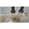 Image 5 : Vintage Imperial and Golden Rule Model 2000 Glass Oil Bottles with Metal Spouts 2x