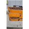 Image 2 : Vintage Industrial Metal "Suggestion System" Wall-Mount Display with Blanks and Envelope Holders