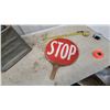 Image 4 : Vintage Wooden Handheld "STOP" Sign Paddle, Approximately 12" Diameter