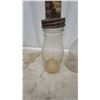Image 2 : Pair of 2 Vintage Glass Motor Oil Bottles with Metal Pour Spouts
