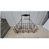 Image 1 : Vintage Metal Wire 8 Oil-Bottle Service Man Carrier with Coiled Spring Handle