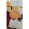Image 3 : Set of 4 Antique Industrial Cafe Stools With Round Wooden Tops and Cast Iron Fluted Pedestal Bases