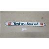 Image 1 : Vintage 7Up "Fresh Up With Seven-Up!" Enameled Metal Door Push Bar Sign, 1950s-1960s 3 x 31"