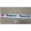 Image 3 : Vintage 7Up "Fresh Up With Seven-Up!" Enameled Metal Door Push Bar Sign, 1950s-1960s 3 x 31"