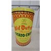 Image 2 : Old Dutch Flavorized Potato Chips Tin, 1 lb., Windmill & Tulip Design Vintage