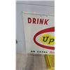 Image 4 : 1965 Vintage Uptown "An Extra Twist of Lemon" Embossed Tin Advertising Sign 35 x 59"