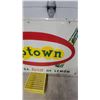 Image 6 : 1965 Vintage Uptown "An Extra Twist of Lemon" Embossed Tin Advertising Sign 35 x 59"