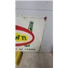 Image 7 : 1965 Vintage Uptown "An Extra Twist of Lemon" Embossed Tin Advertising Sign 35 x 59"