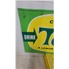 Image 5 : 1963 Vintage Teem "Crystal Clear" Lemon-Lime Drink Metal Embossed Advertising Sign