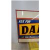 Image 4 : Vintage Dad's Old Fashioned Root Beer Embossed Metal Advertising Sign, "Ask For Dad's" 47 x 55"