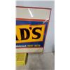 Image 7 : Vintage Dad's Old Fashioned Root Beer Embossed Metal Advertising Sign, "Ask For Dad's" 47 x 55"