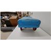 Image 2 : Vintage 1950s-60s AMF Junior Toy Co. Blue Pressed Steel Pedal Car 34" Long
