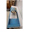 Image 6 : Vintage 1950s-60s AMF Junior Toy Co. Blue Pressed Steel Pedal Car 34" Long