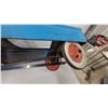Image 8 : Vintage 1950s-60s AMF Junior Toy Co. Blue Pressed Steel Pedal Car 34" Long