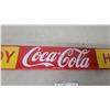 Image 2 : Vintage "Enjoy Coca-Cola Here" Porcelain Push Advertising Bar 3 x 31"