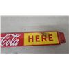 Image 4 : Vintage "Enjoy Coca-Cola Here" Porcelain Push Advertising Bar 3 x 31"