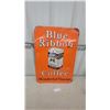 Image 1 : 1953 Blue Ribbon Coffee "Wonderful Flavour" Metal Tin Embossed Advertising Sign 19 x 27"