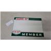 Image 1 : Vintage Co-Op "Home Of" Member Metal Embossed Sign with Blank Customization Space 11 x 17"