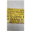 Image 4 : Vintage Hartford Fire Insurance Co. Livestock Shipping Metal Advertising Sign 12 x 24"