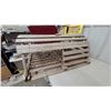 Image 4 : Vintage Wooden Eel Trap with Slatted Frame and Internal Netting Funnel 22 x 31 x 13"