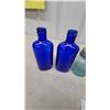 Image 4 : Vintage Cobalt Blue Glass Bottles and Ball Aqua Mason Jars with Zinc Lids