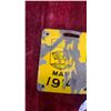 Image 3 : Vintage 1916 Manitoba Porcelain License Plate with Buffalo Emblem, Yellow and Black Matching