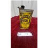 Image 1 : Rega Coach Oil Tin Can with Yellow Graphics and Carriage Illustration