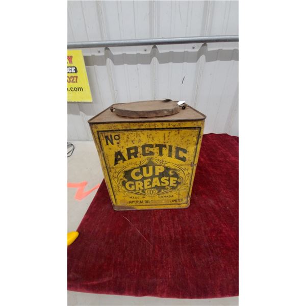 Vintage Imperial Oil Arctic Cup Grease Tin Can, Made in Canada