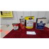 Image 1 : Vintage Oil Cans Incl. Esso MP Grease, Veedol, Ford Glycol Anti-Freeze, IH Power Steering and More