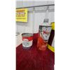 Image 4 : Vintage Oil Cans Incl. Esso MP Grease, Veedol, Ford Glycol Anti-Freeze, IH Power Steering and More
