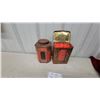 Image 1 : Clarnico Lozenges & Gums Tin and Acme Licorice Pellets Canister with Contents, Antique