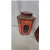 Image 6 : Clarnico Lozenges & Gums Tin and Acme Licorice Pellets Canister with Contents, Antique