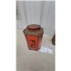 Image 9 : Clarnico Lozenges & Gums Tin and Acme Licorice Pellets Canister with Contents, Antique