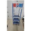 Image 1 : Pepsi Display Rack, 4-Tier, Blue & White, Red & Blue Pepsi Logo Signage 72" Hgt.