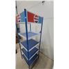 Image 4 : Pepsi Display Rack, 4-Tier, Blue & White, Red & Blue Pepsi Logo Signage 72" Hgt.