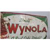 Image 3 : Vintage Wynola "A Real Cola Drink!" Single-Sided Metal Advertising Sign with Bottle Graphic
