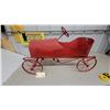 Image 1 : Vintage Early 20th-Century Red Metal Roadster Style Pedal Car with Spoked Wheels