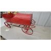 Image 9 : Vintage Early 20th-Century Red Metal Roadster Style Pedal Car with Spoked Wheels
