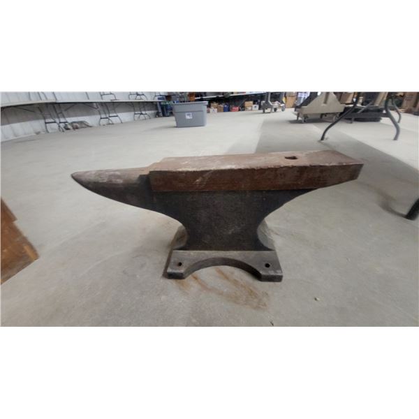 Blacksmith's Anvil with Long Horn, Hardy Hole, and Pritchel Hole, Approx. 100 lbs.